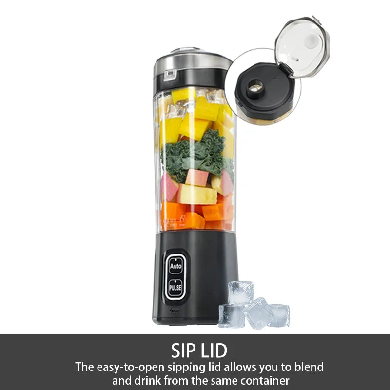 Portable Electric Juice Maker Blender 700ML USB Rechargeable Fruit Mixer