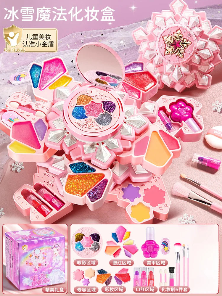 Kids Washable Makeup Girl Toys - Kids Makeup Kit for Girl, Real Make Up Set, Little Girls Makeup Kit for Toddler Kid Children Pr