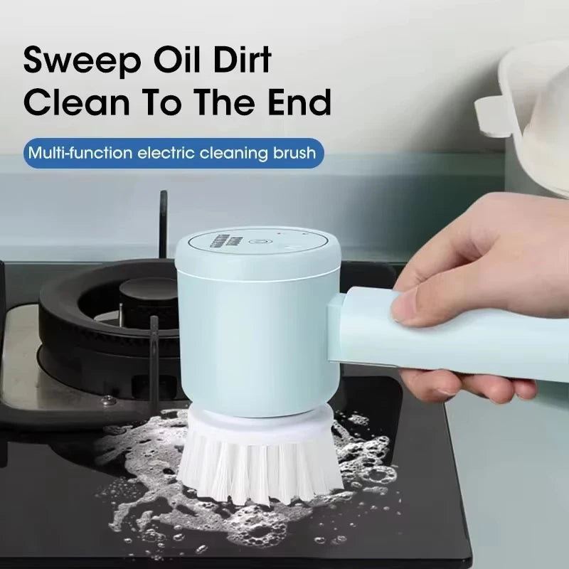Spin Scrubber Electric Rechargeable with 5-in-1 Brush Heads