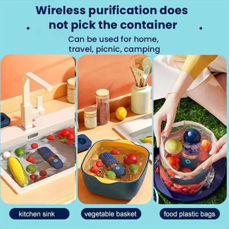 Meat Fruit and Vegetable Purifier Home Portable Fruit and Vegetable Cleaner Remove Pesticide Residue Vegetable Washer Tools