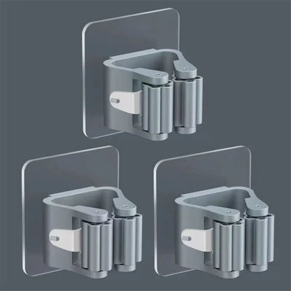 Multi-Purpose Strong Adhesive Wall Hooks – Mop & Broom Hanger