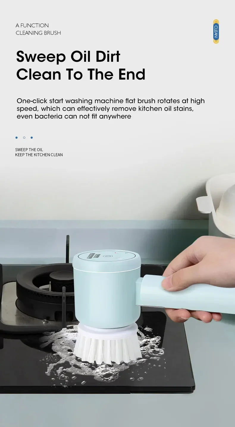 Spin Scrubber Electric Rechargeable with 5-in-1 Brush Heads