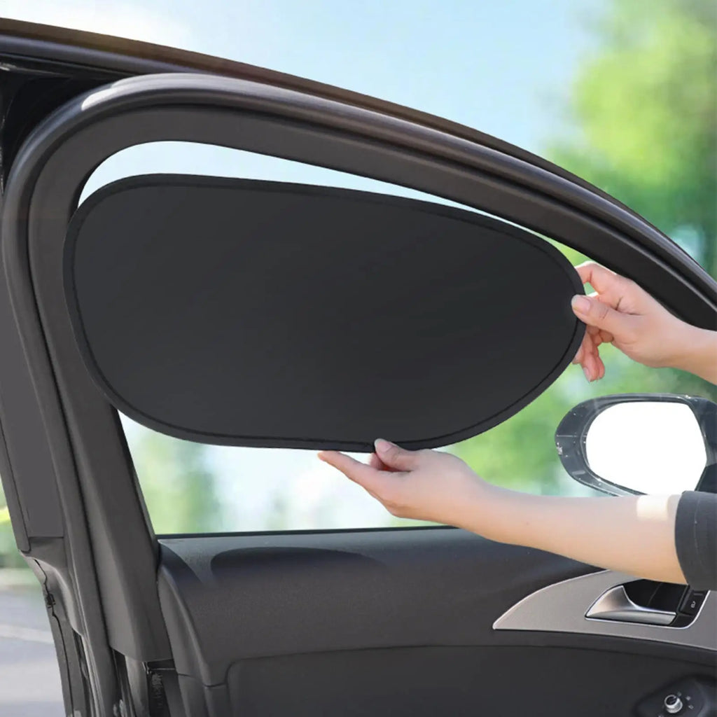Electrostatic Car Sun Shade 2pcs UV Blocking Side Window Cover Static Cling Privacy Shield For SUV Sedan Road Trip Driving
