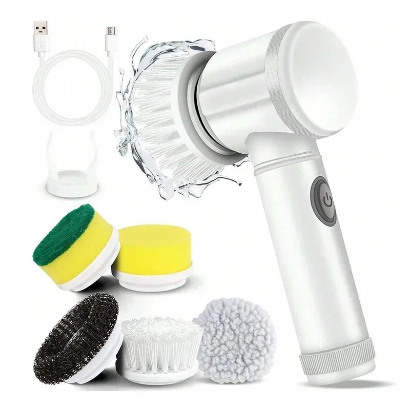 Spin Scrubber Electric Rechargeable with 5-in-1 Brush Heads