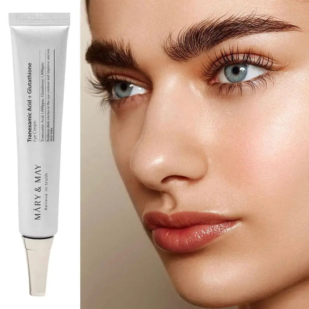 Mary May 2-in-1 Dual Function Eye Cream 30g TXA Glutathione Niacinamide VC Reduce Dark Spots Brighten Under Eye Contour