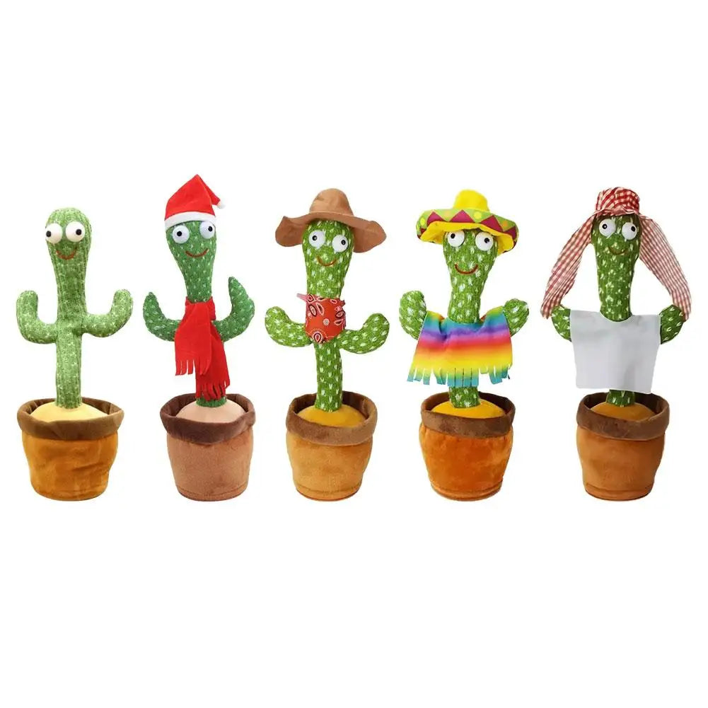 Dancing And Talking Cactus Toy Sunshine Cactus Children's Electronic Plush Toy Rechargeable Dancer Glowing Dancing USB Record