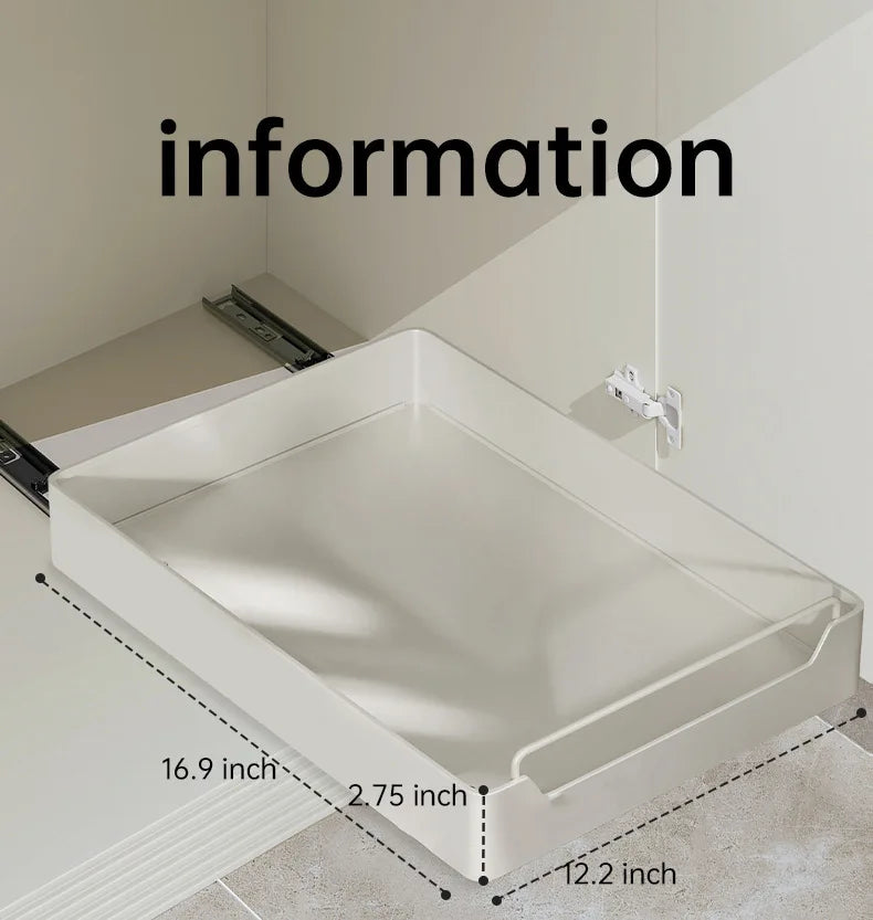 Kitchen Storage metal holdetr with Slide Rails Pull-out Drawer Storage Tray Spice Storage Rack Cabinets Organizer