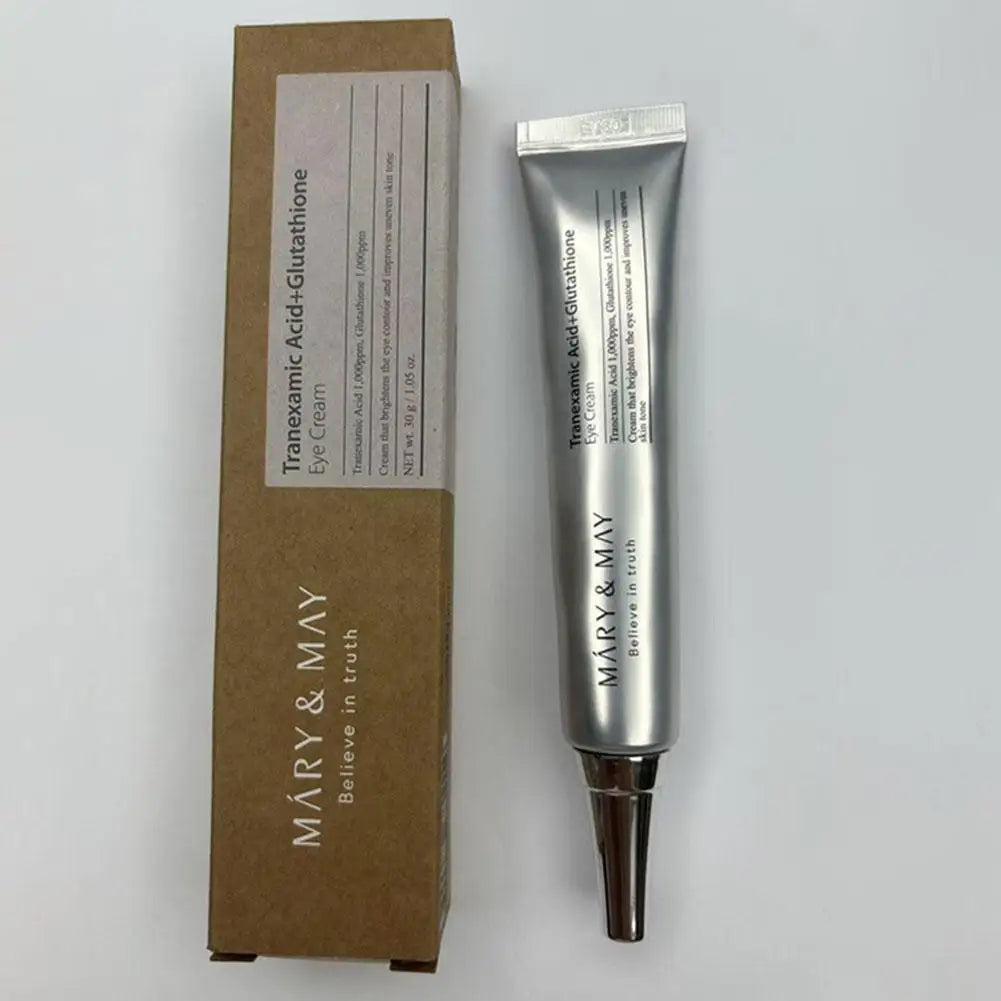 Mary May 2-in-1 Dual Function Eye Cream 30g TXA Glutathione Niacinamide VC Reduce Dark Spots Brighten Under Eye Contour