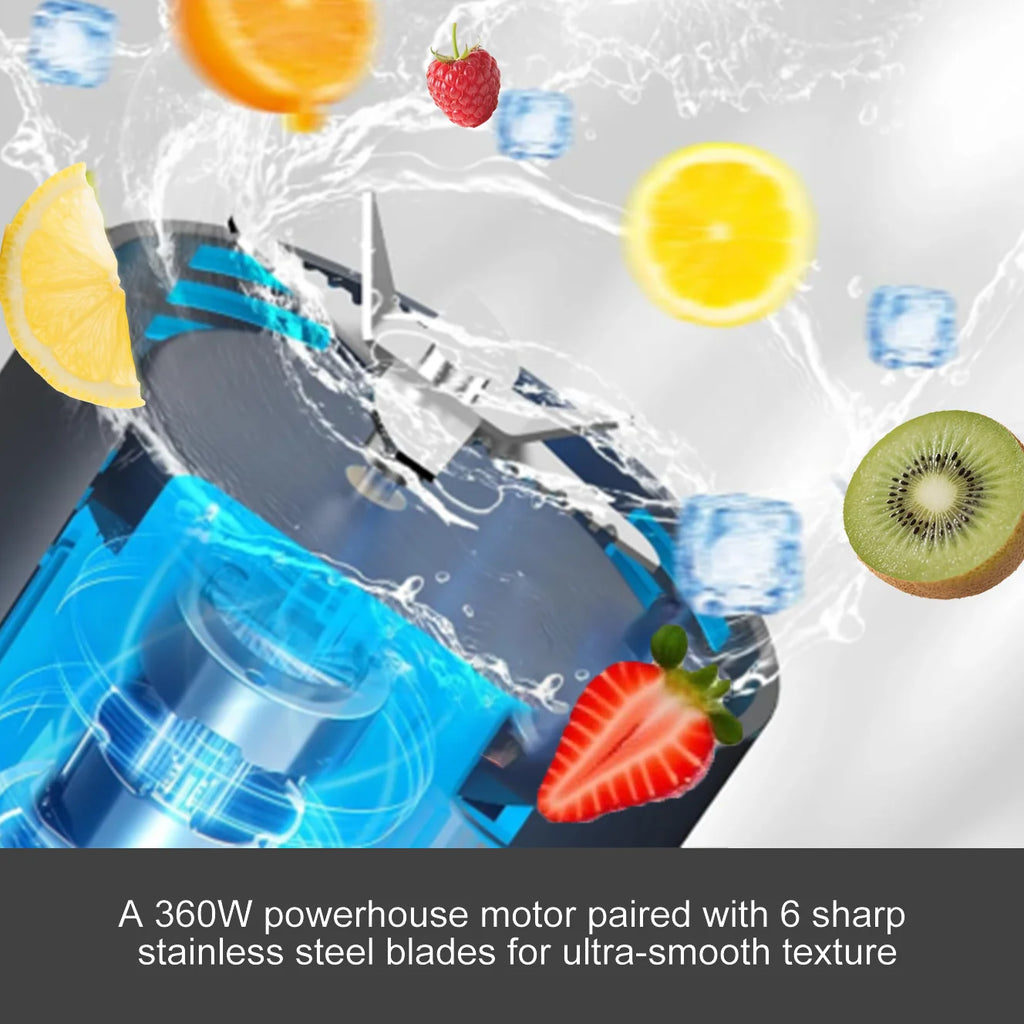 Portable Electric Juice Maker Blender 700ML USB Rechargeable Fruit Mixer