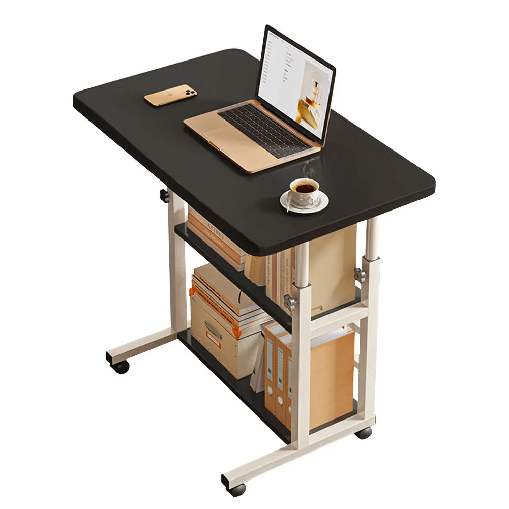 Height Adjustable Mobile Table Overbed Desk with Wheels Multi Color