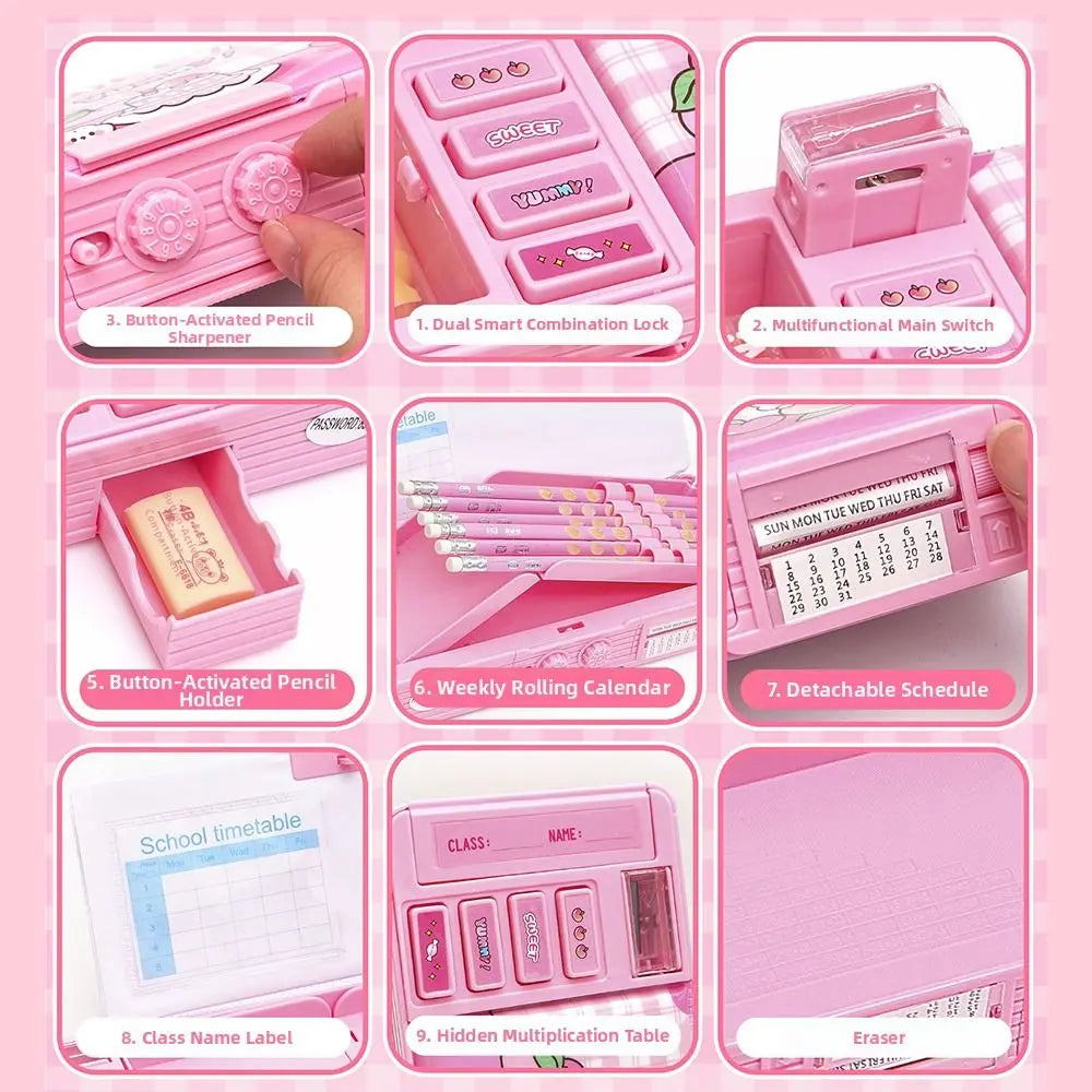 Pencil Box Storage Organizer Stationery Case Students