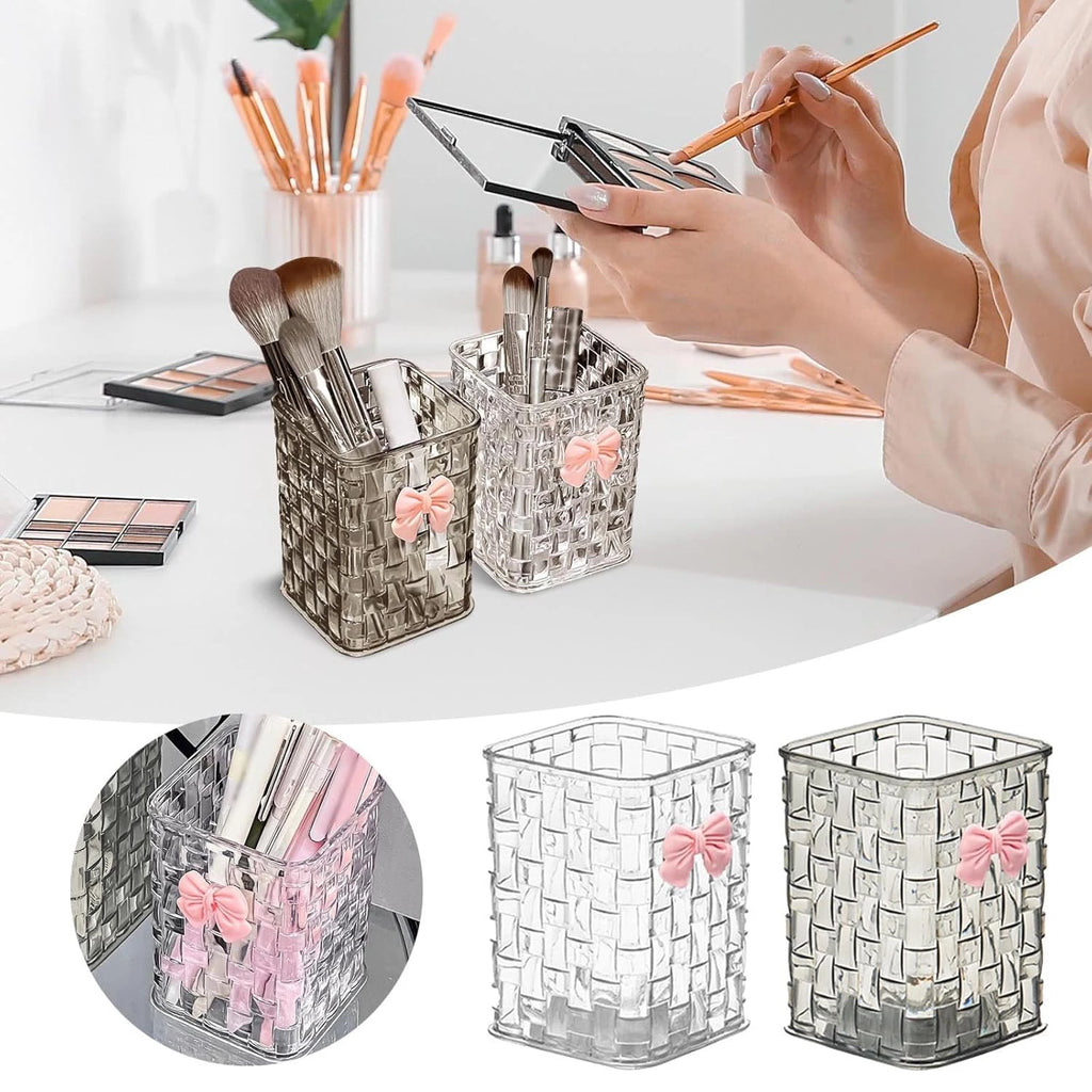Clear Acrylic Makeup Brushes Storage Box Desk Cosmetic Organizer Lipstick Storage Nail Polish Display Stand Rack Jewelry Case