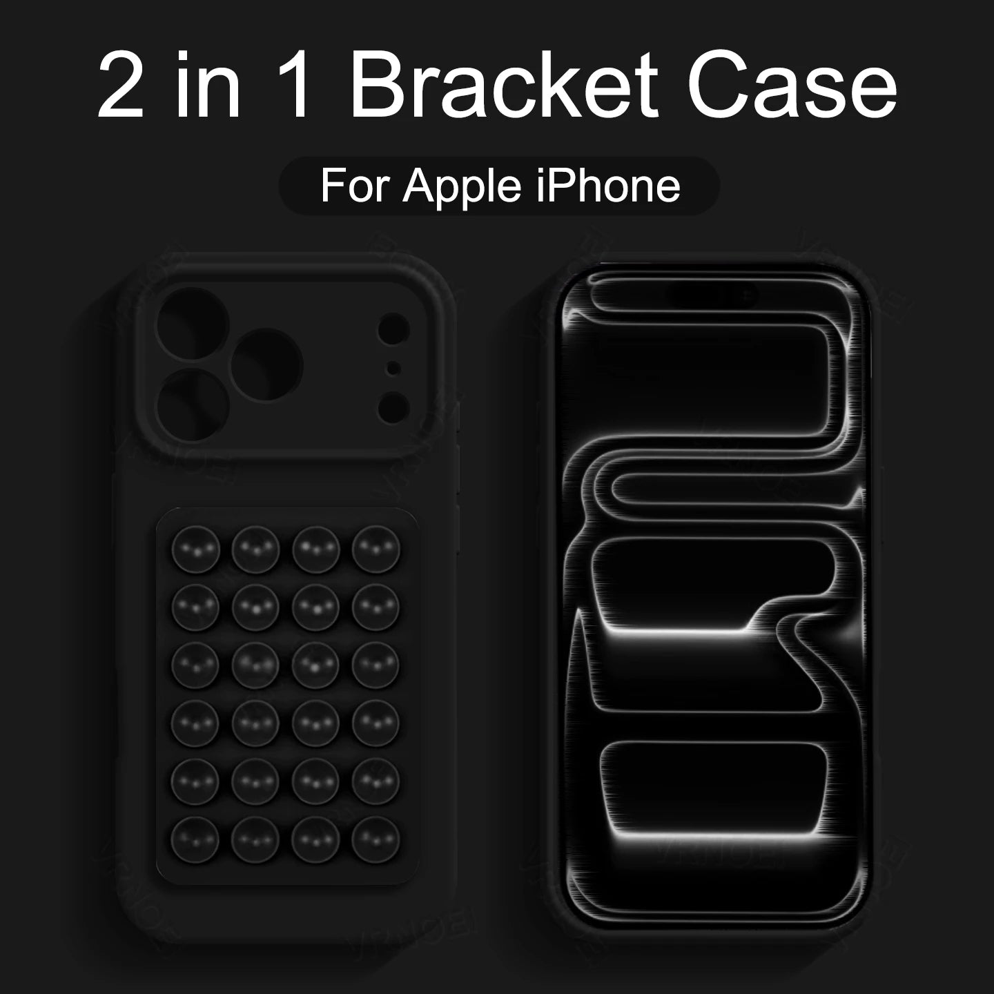 Silicone Suction cup holder case For iPhone 17 14 12 11 13 15 16 Pro Max Solid Color Cover For 16 15 14 Plus Air Accessories