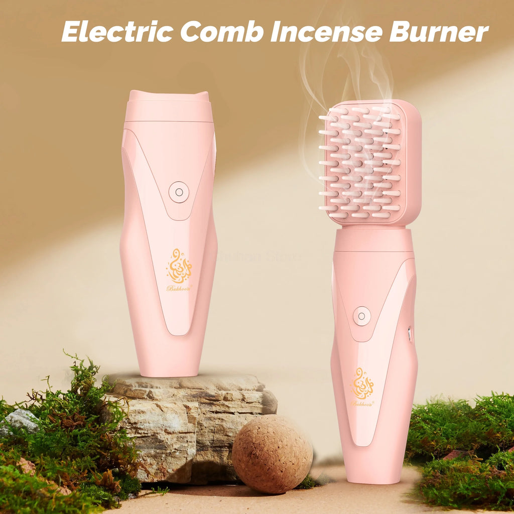 ChuHan Portable Electric Hair Aroma Diffuser Comb Arabic Car Incense Burner 2 in 1 Rechargeable USB Bakhoor Electric Censer Home