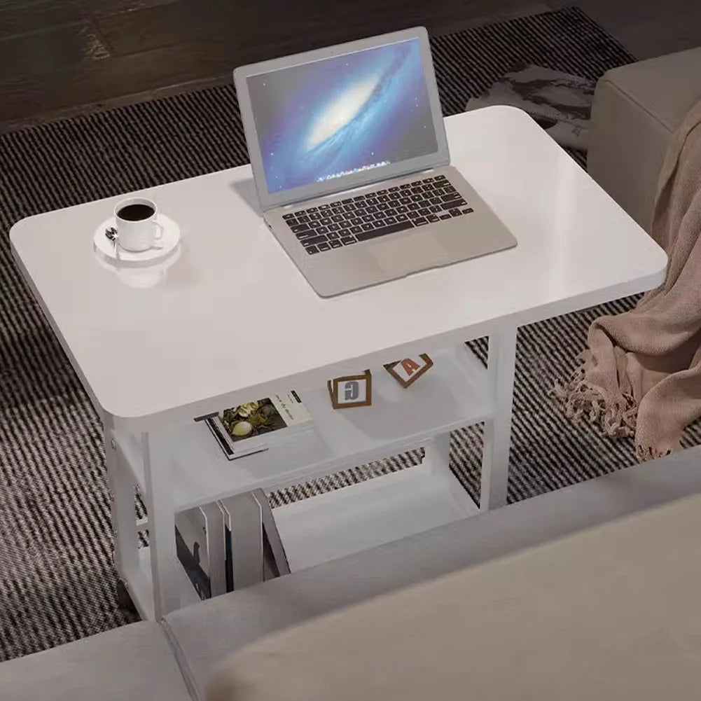 Height Adjustable Mobile Table Overbed Desk with Wheels Multi Color