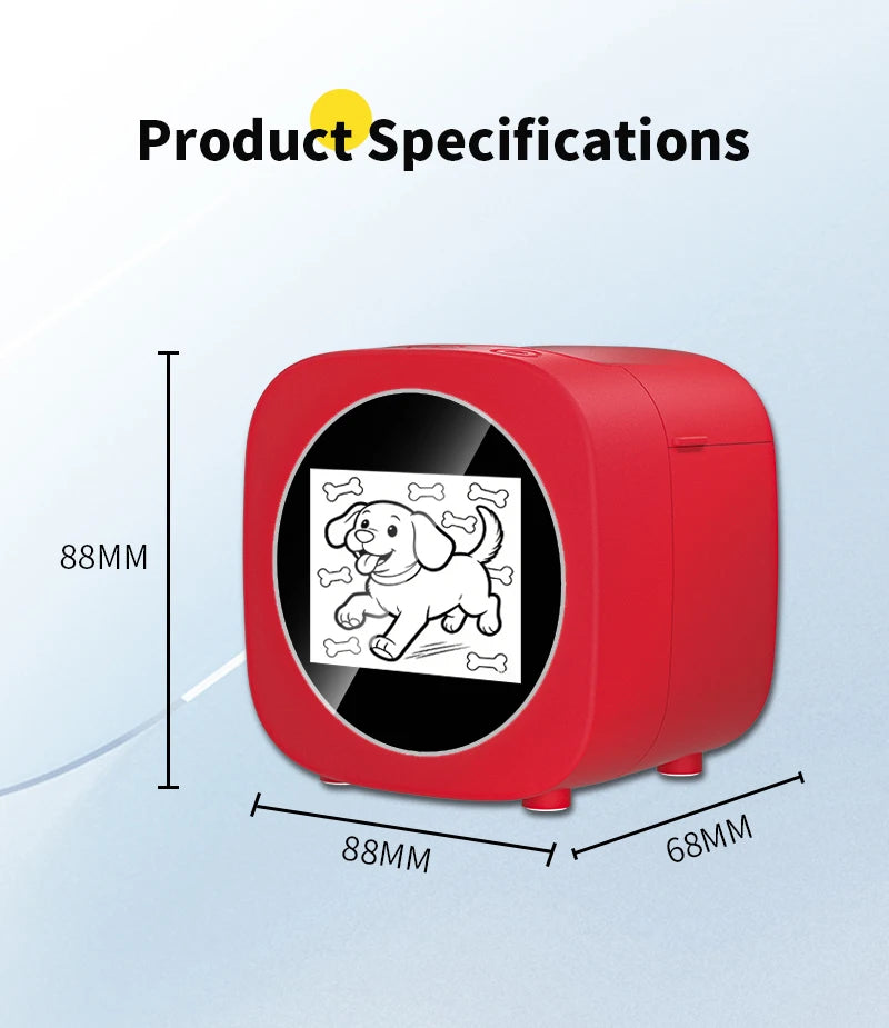 New AI Sticker Box AI Voice Activated Sticker Maker for Kids Instant Inkless Thermal Printer with Push-to-Talk Image Generation