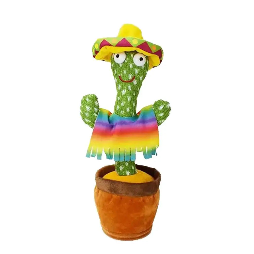 Dancing And Talking Cactus Toy Sunshine Cactus Children's Electronic Plush Toy Rechargeable Dancer Glowing Dancing USB Record