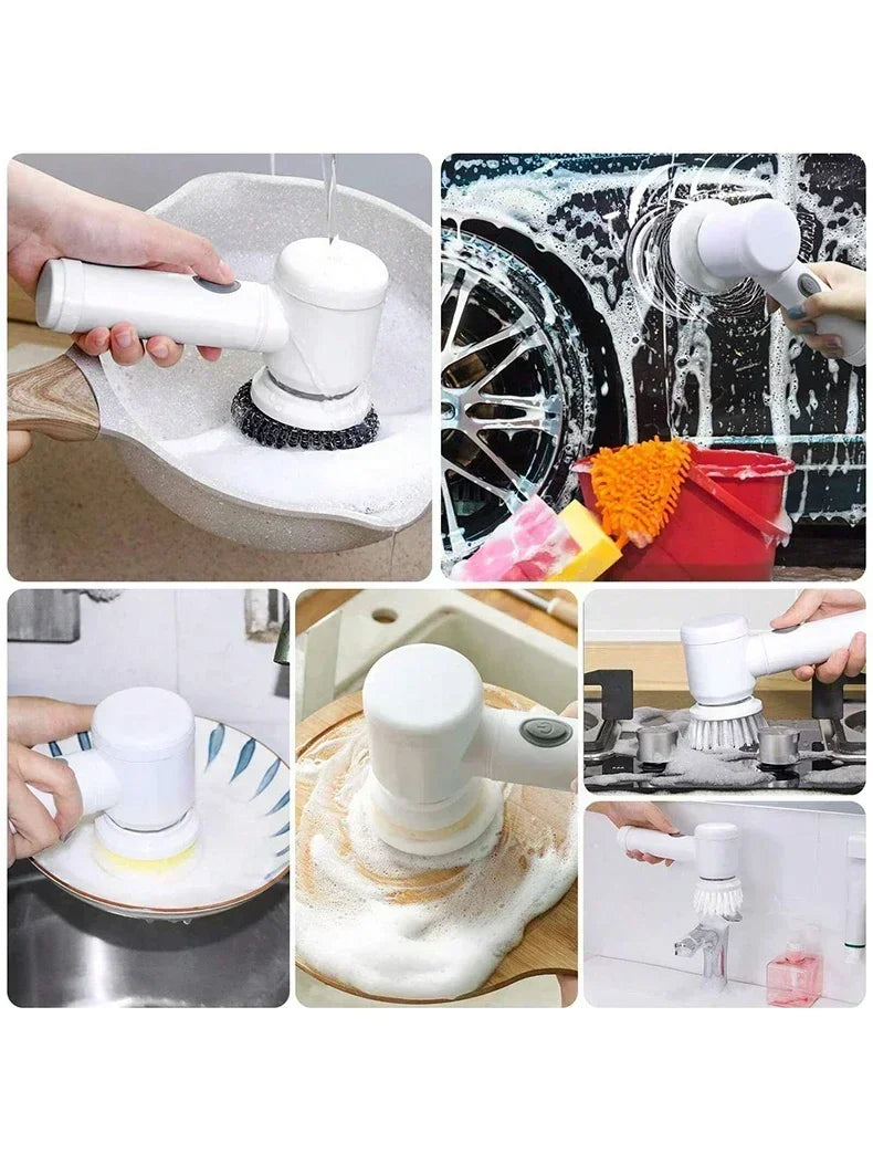 Spin Scrubber Electric Rechargeable with 5-in-1 Brush Heads
