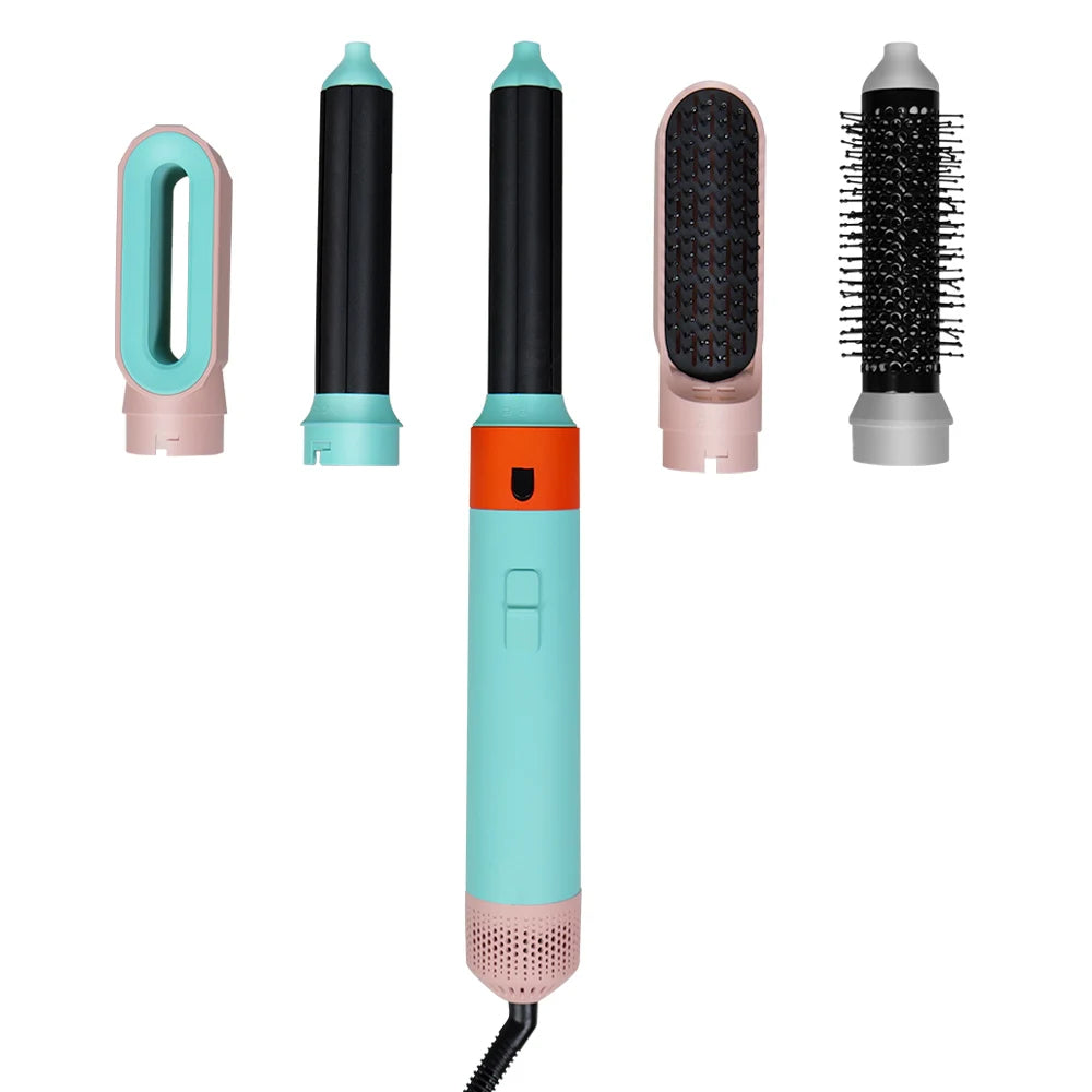 Professional 1000W Salon Hair Dryer Styler 65000RPM Brush Multifunction 5-in-1 Blow Dryer Straightener for Hotels Outdoor Use