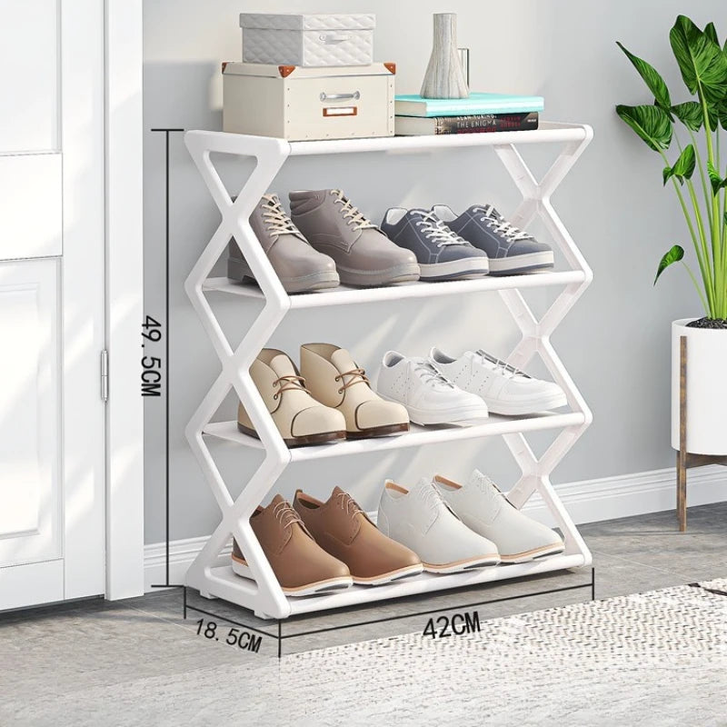 Simple Multi-layer Shoe Rack Dormitory Storage Shoe Cabinet Simple Assembly Home Entrance Dust-proof Indoor Storage Rack