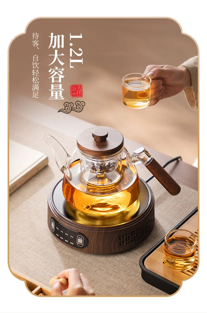 Tea Brewing Stove Set Glass Teapot Tea Brewing Household Small Electric Ceramic Stove Tea Tray Tetera Electrica