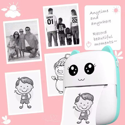 Mini Cat Bluetooth Thermal Printer – Pocket Photo & Label Printer (58mm)