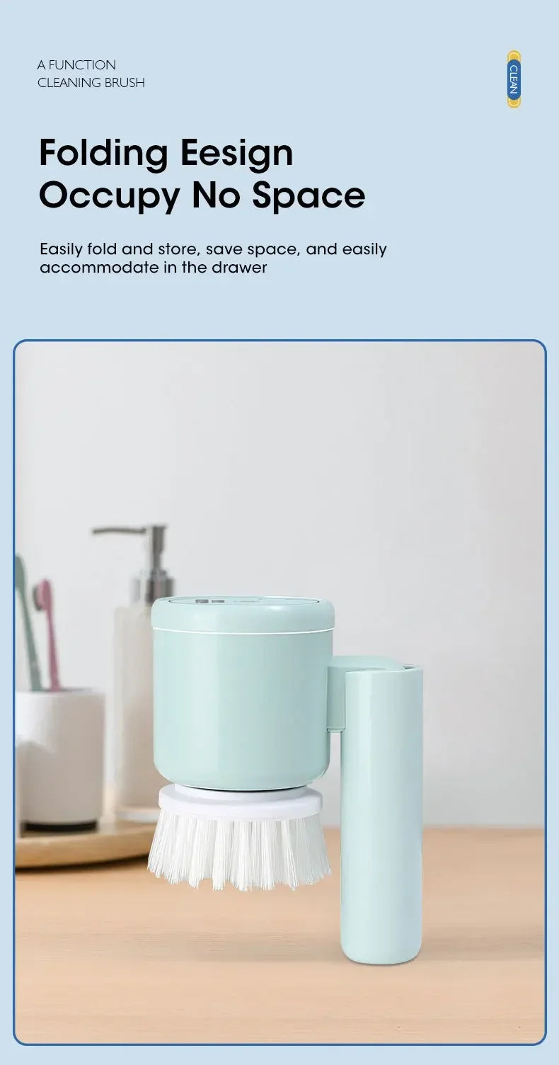 Spin Scrubber Electric Rechargeable with 5-in-1 Brush Heads