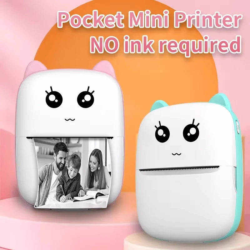 Mini Cat Bluetooth Thermal Printer – Pocket Photo & Label Printer (58mm)