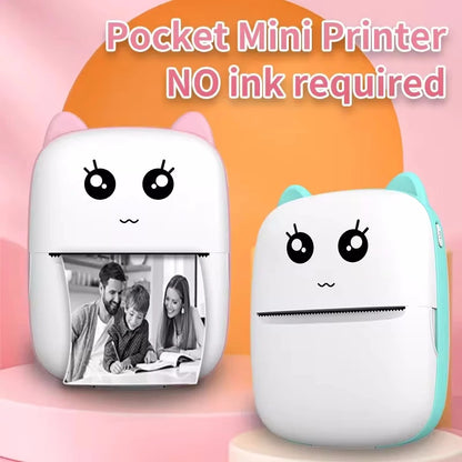 Mini Cat Bluetooth Thermal Printer – Pocket Photo & Label Printer (58mm)