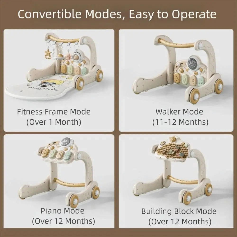 Multi-Functional Baby Piano Fitness Frame Activity Pedal Game Pad Pedal Piano Fitness Rack Educational Walker Music Play Gym