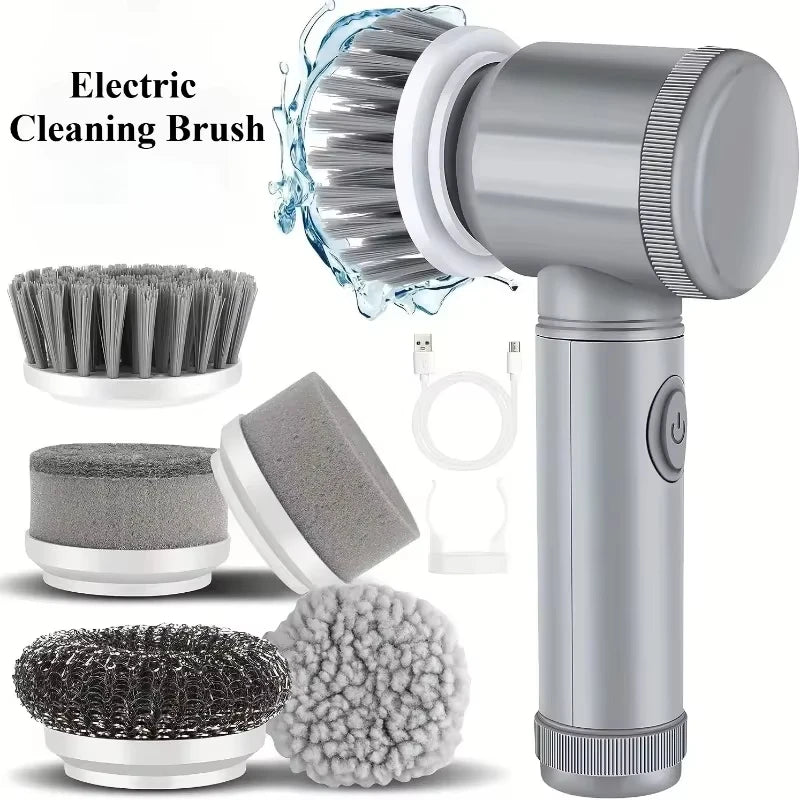 Spin Scrubber Electric Rechargeable with 5-in-1 Brush Heads