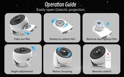 Galaxy Star Projector Night Light with Bluetooth & Wireless Remote Control