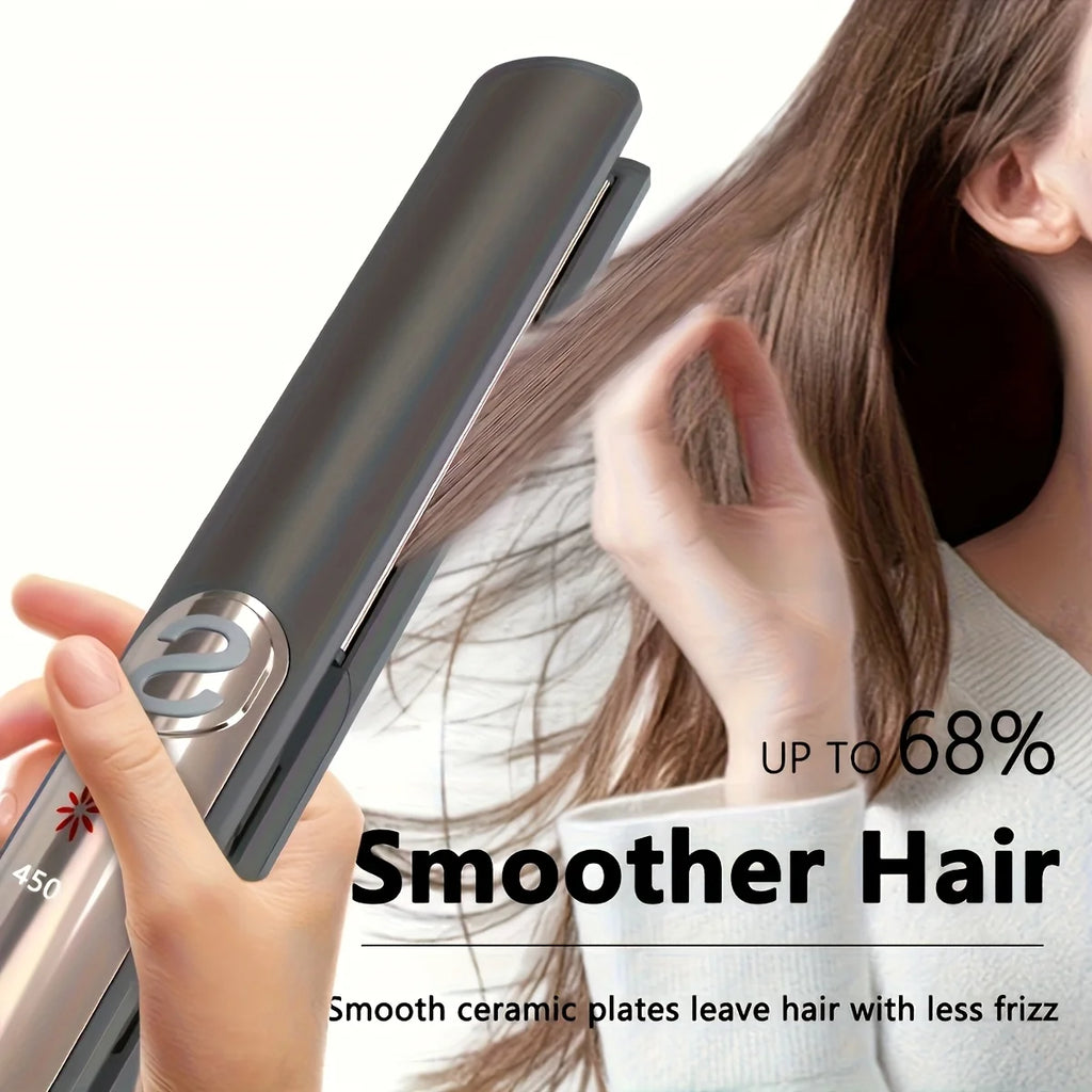 Professional Hair Straightener Curling Iron Ceramic Plate Negative Ion Plate Even