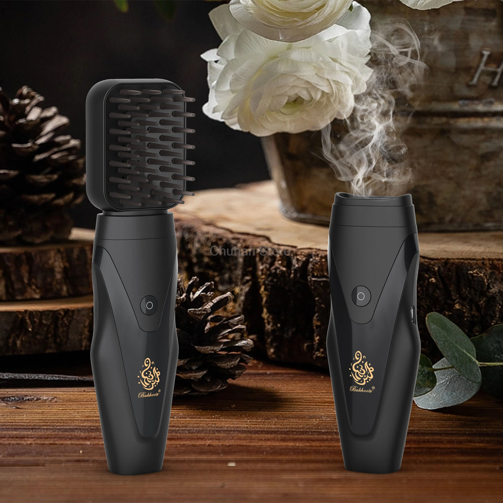 ChuHan Portable Electric Hair Aroma Diffuser Comb Arabic Car Incense Burner 2 in 1 Rechargeable USB Bakhoor Electric Censer Home