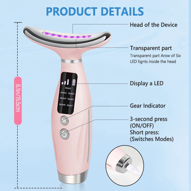 Neck & Face Beauty Device LED IPL Skin Rejuvenation