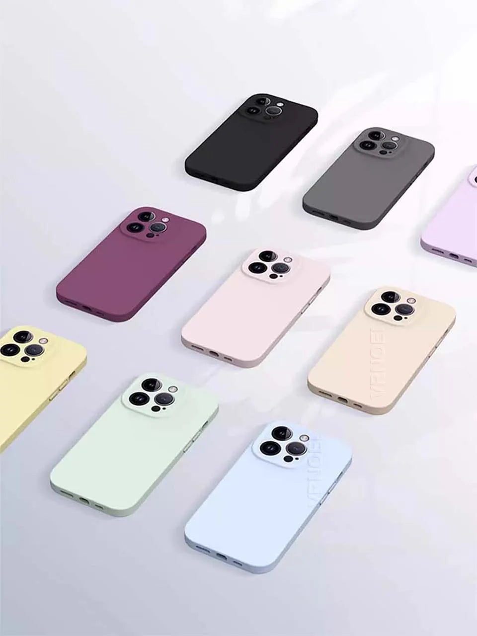 Silicone Suction cup holder case For iPhone 17 14 12 11 13 15 16 Pro Max Solid Color Cover For 16 15 14 Plus Air Accessories