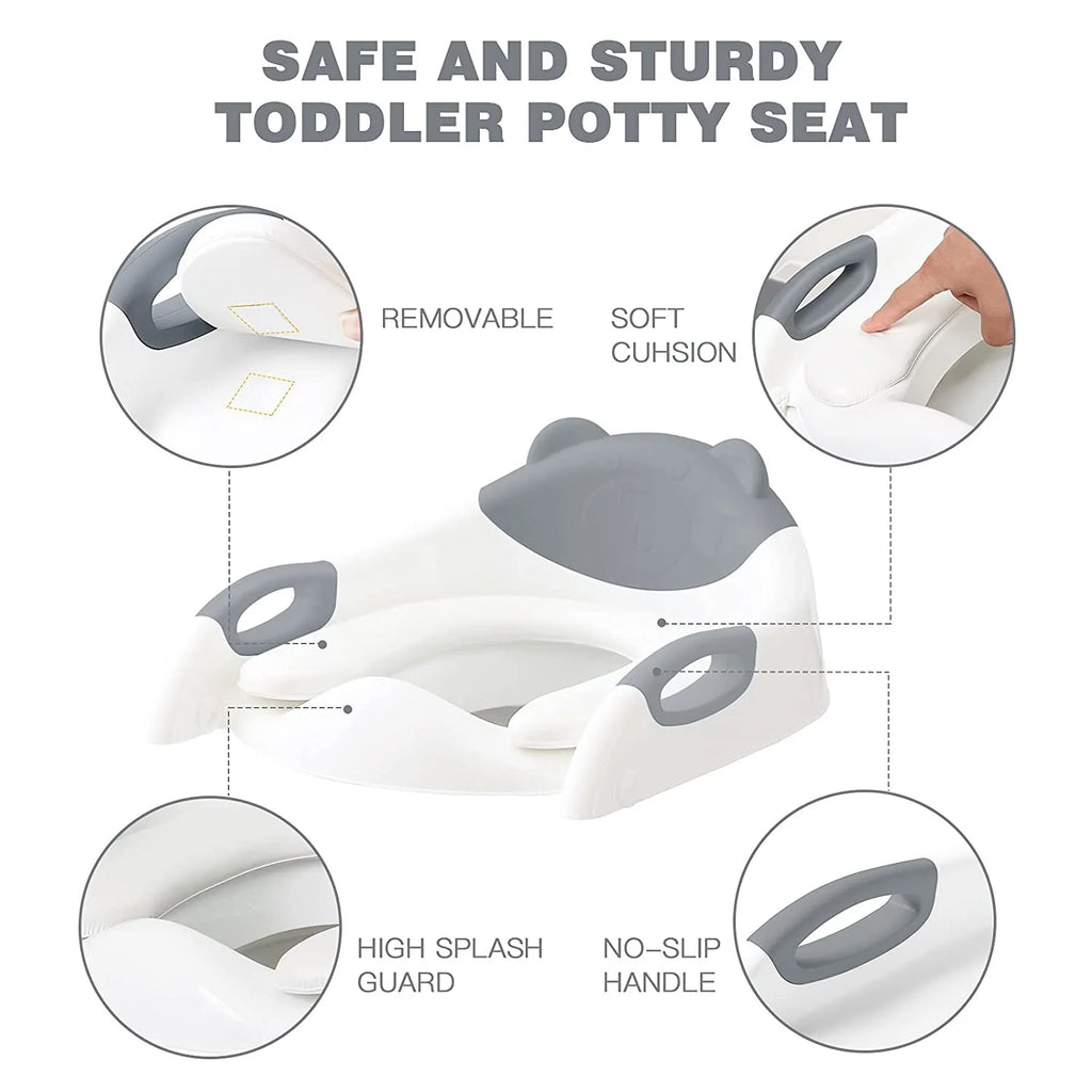 Children's Pot Soft Baby Potty Plastic Road Pot Infant Cute Baby Toilet Seat Boys & Girls Potty Trainer Seat Stool 0-6 Years Old