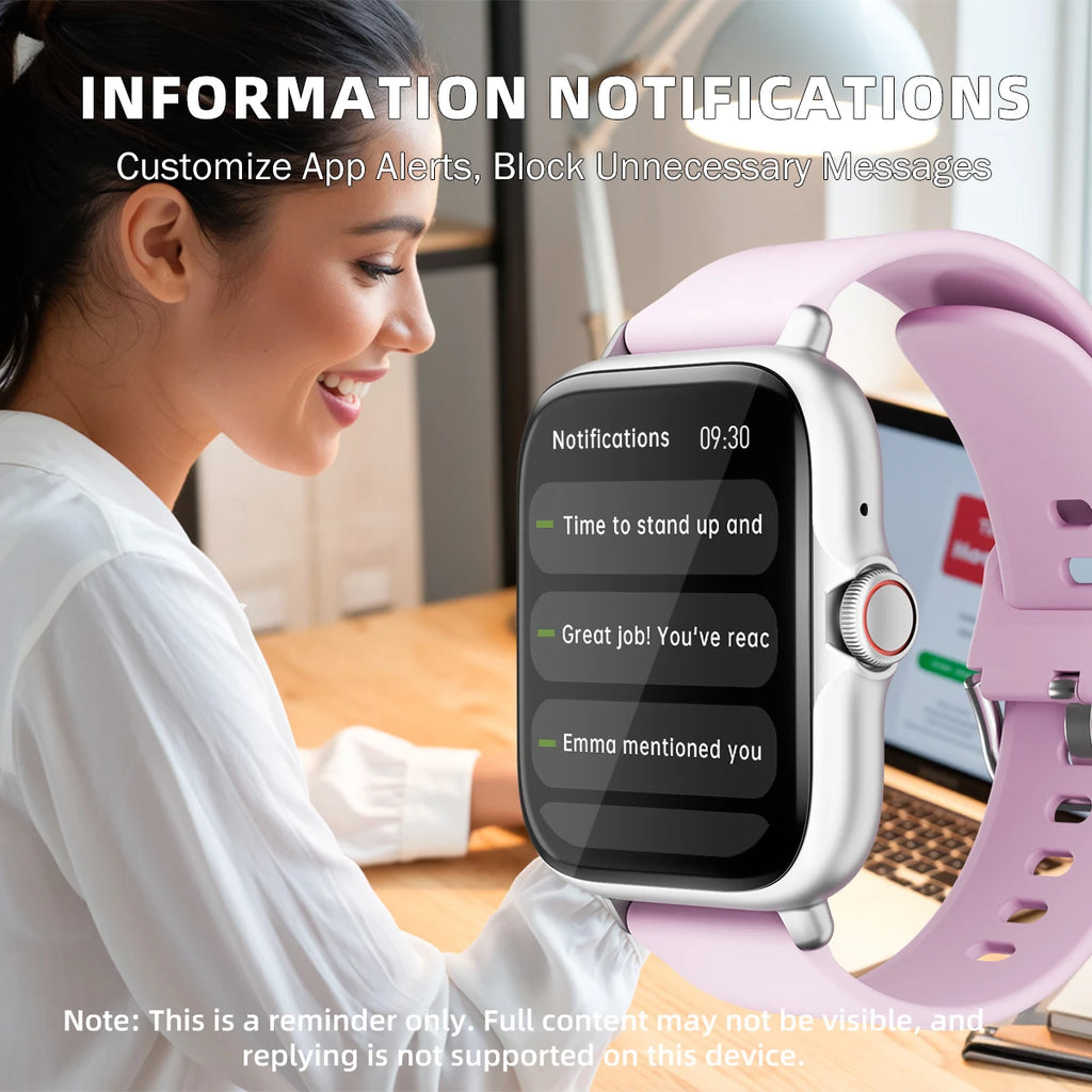 1.83'' Waterproof Smart Watch with Message Answer Call Sleep Monitoring Sports Pedometer Information Alerts For iPhone Android