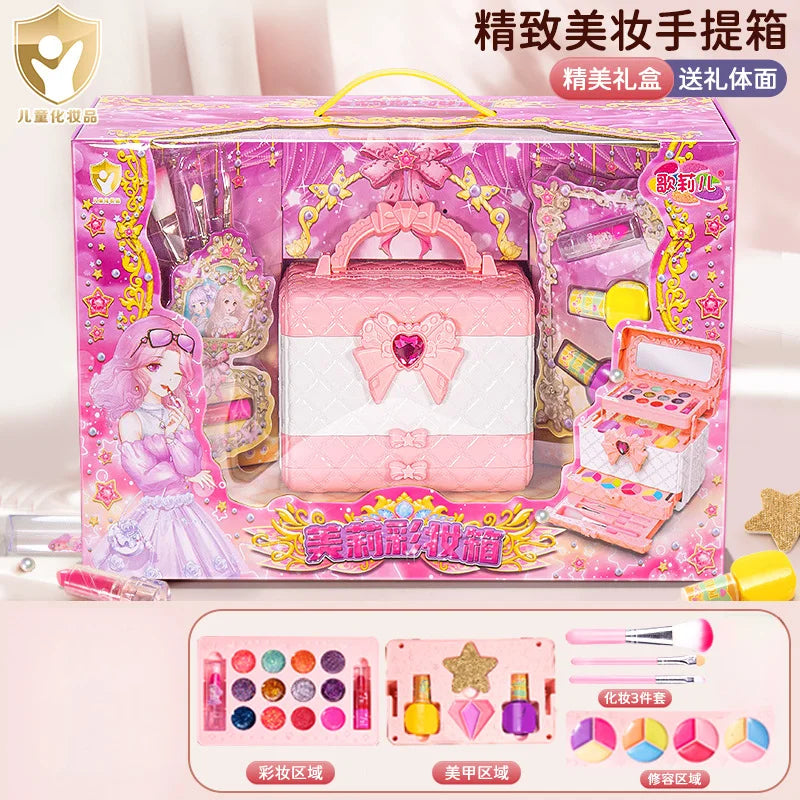 Kids Washable Makeup Girl Toys - Kids Makeup Kit for Girl, Real Make Up Set, Little Girls Makeup Kit for Toddler Kid Children Pr