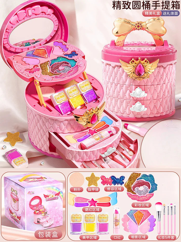 Kids Washable Makeup Girl Toys - Kids Makeup Kit for Girl, Real Make Up Set, Little Girls Makeup Kit for Toddler Kid Children Pr