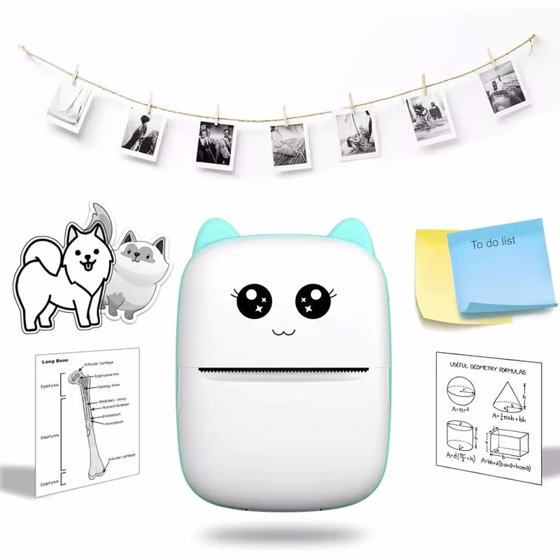 Mini Cat Bluetooth Thermal Printer – Pocket Photo & Label Printer (58mm)