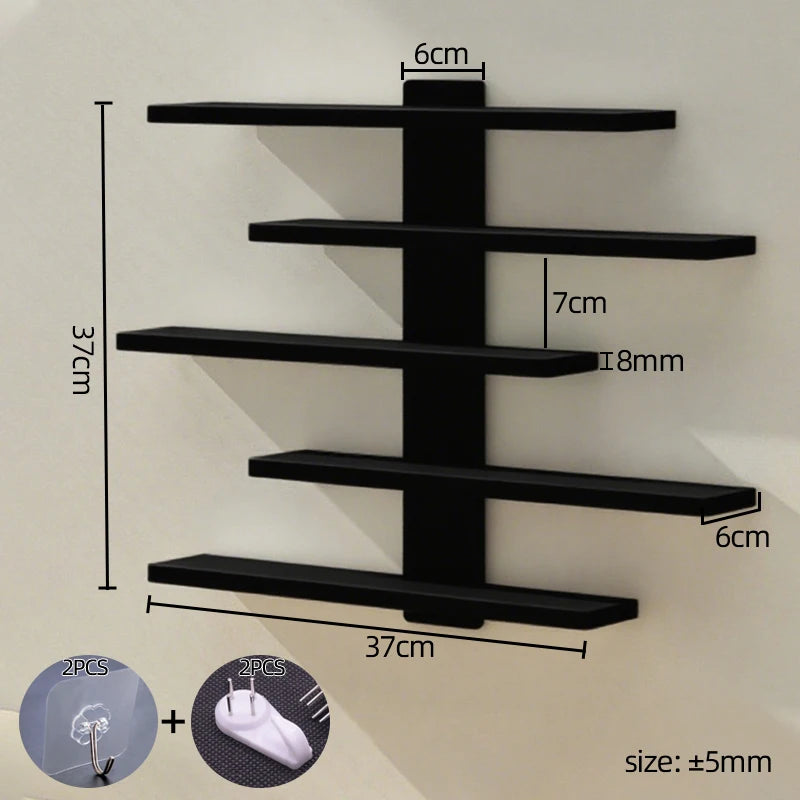 Wall-Mount Floating Shelf with Hook – Space-Saving Home & Office Organizer