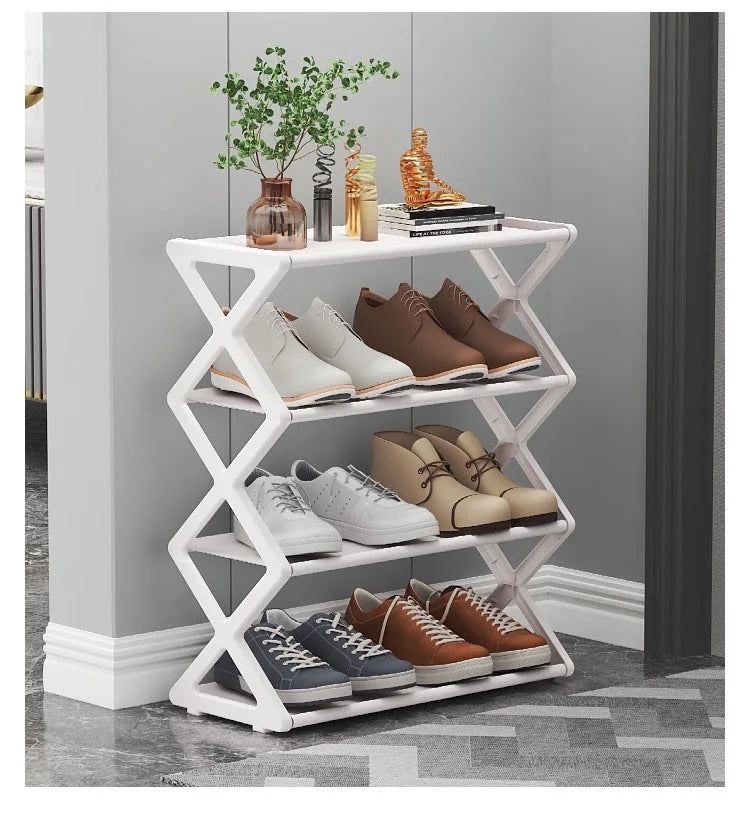 Simple Multi-layer Shoe Rack Dormitory Storage Shoe Cabinet Simple Assembly Home Entrance Dust-proof Indoor Storage Rack