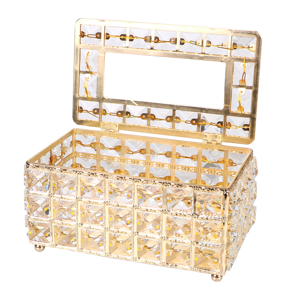 Bedroom Office Hotel Cafe Coffee Bar Napkin Box Crystal Cube Tissue Box European-style Napkin Dispenser Square