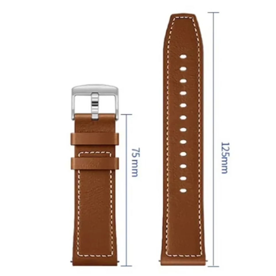 Leather 22 20mm Strap For HUAWEI WATCH GT 5 4 46mm WATCH 4 Pro