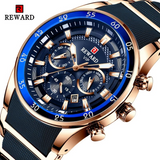 Haino Teko RW-48 Smart Watch © Mens Watches Luxury Quartz Blue Watch Full Steel Men