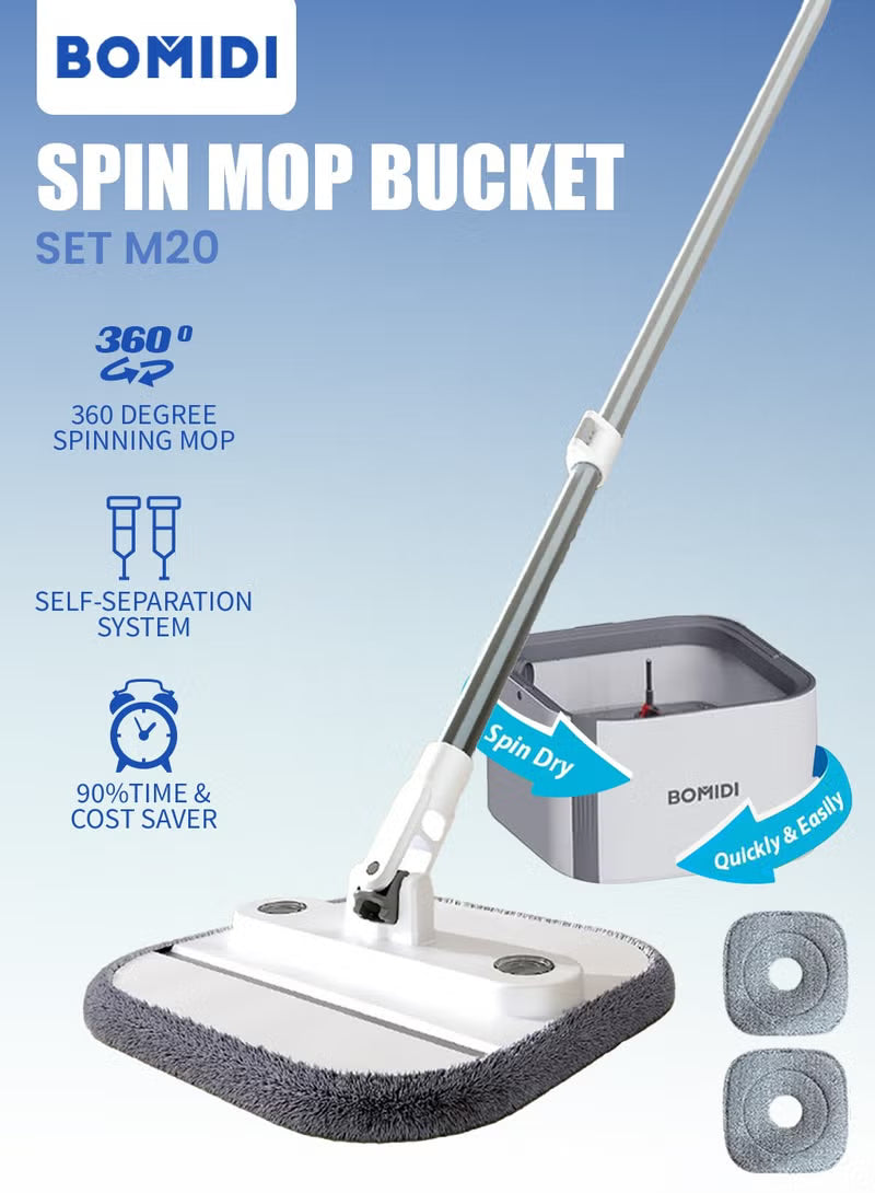 Spin Mop Bucket Set, 360 Degree Foldable Spinning Mop