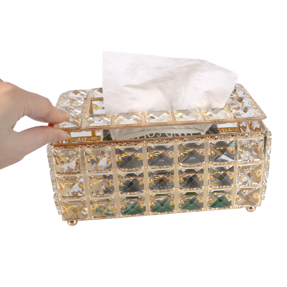 Bedroom Office Hotel Cafe Coffee Bar Napkin Box Crystal Cube Tissue Box European-style Napkin Dispenser Square