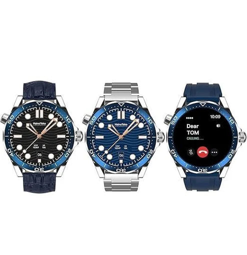 Haino Teko RW-48 Smart Watch © Mens Watches Luxury Quartz Blue Watch Full Steel Men