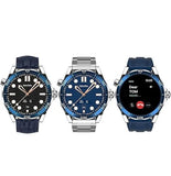 Haino Teko RW-48 Smart Watch © Mens Watches Luxury Quartz Blue Watch Full Steel Men